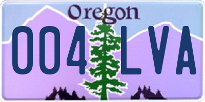 OR license plate 004LVA