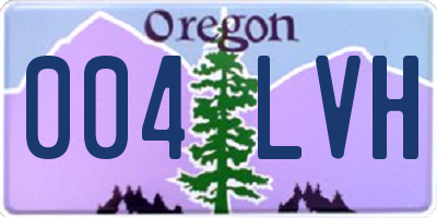 OR license plate 004LVH