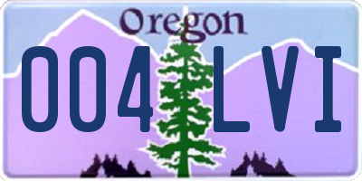 OR license plate 004LVI