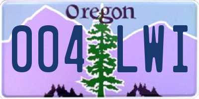 OR license plate 004LWI