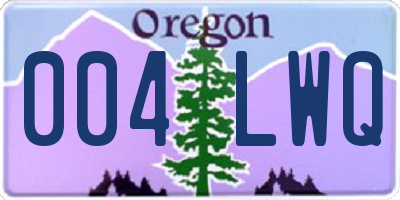 OR license plate 004LWQ