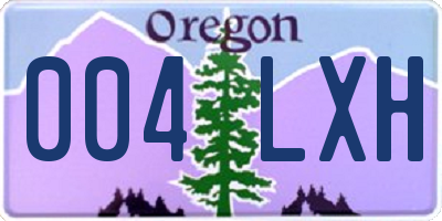 OR license plate 004LXH