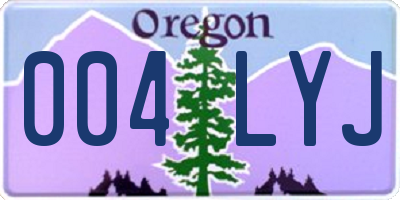 OR license plate 004LYJ