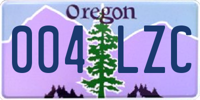OR license plate 004LZC