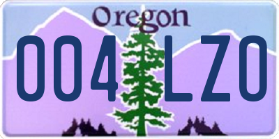 OR license plate 004LZO