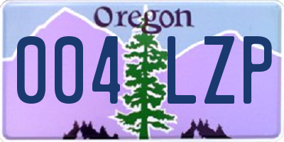 OR license plate 004LZP