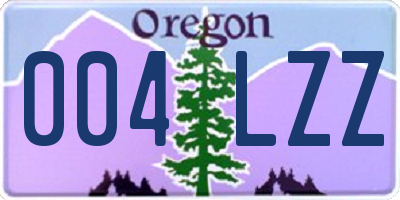 OR license plate 004LZZ