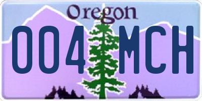 OR license plate 004MCH
