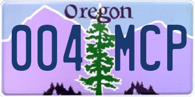 OR license plate 004MCP