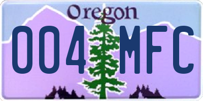 OR license plate 004MFC