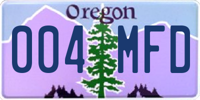 OR license plate 004MFD