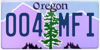 OR license plate 004MFI