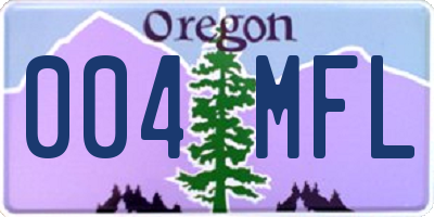 OR license plate 004MFL