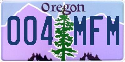 OR license plate 004MFM