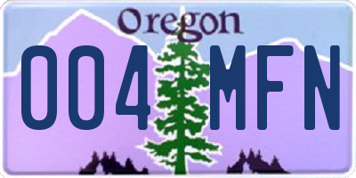 OR license plate 004MFN