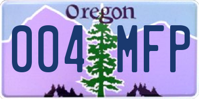 OR license plate 004MFP