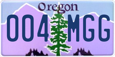 OR license plate 004MGG