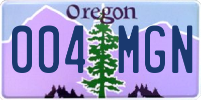OR license plate 004MGN