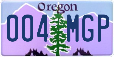 OR license plate 004MGP