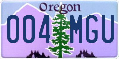 OR license plate 004MGU