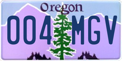 OR license plate 004MGV