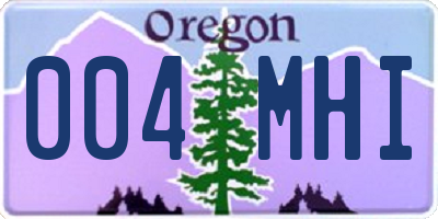 OR license plate 004MHI