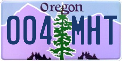 OR license plate 004MHT