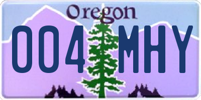 OR license plate 004MHY