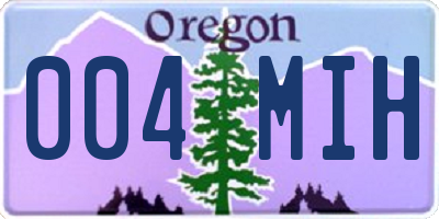 OR license plate 004MIH