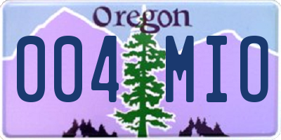 OR license plate 004MIO