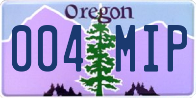 OR license plate 004MIP