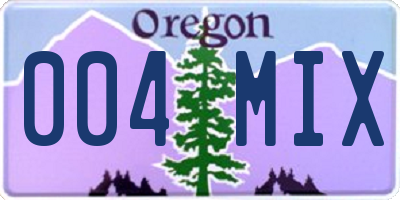 OR license plate 004MIX