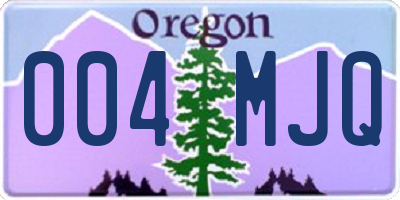 OR license plate 004MJQ