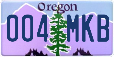 OR license plate 004MKB