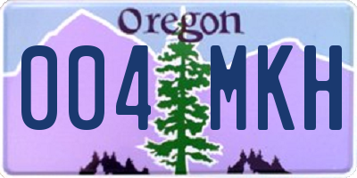 OR license plate 004MKH