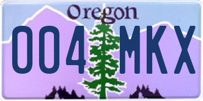 OR license plate 004MKX