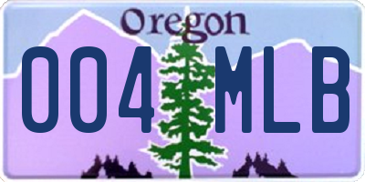 OR license plate 004MLB
