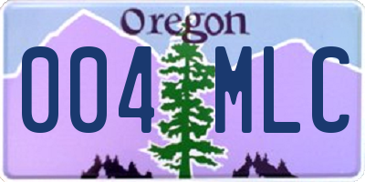 OR license plate 004MLC