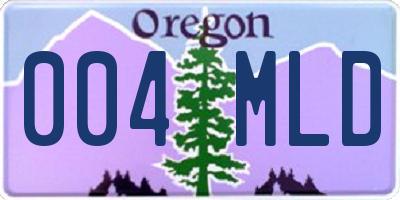 OR license plate 004MLD