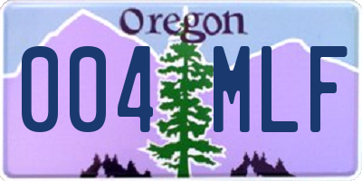 OR license plate 004MLF