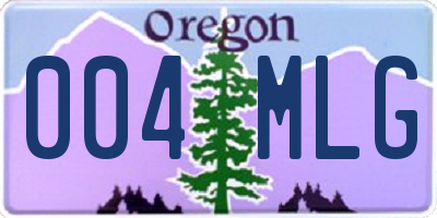 OR license plate 004MLG