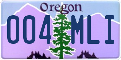 OR license plate 004MLI