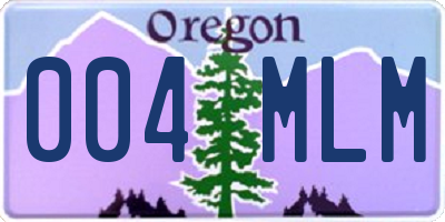 OR license plate 004MLM