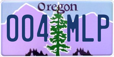 OR license plate 004MLP