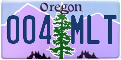 OR license plate 004MLT