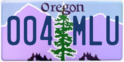 OR license plate 004MLU