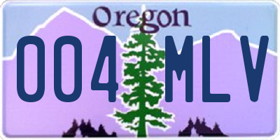 OR license plate 004MLV