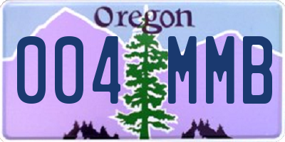 OR license plate 004MMB