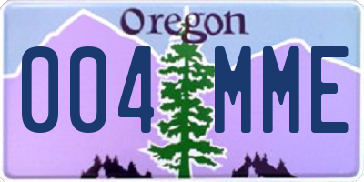 OR license plate 004MME
