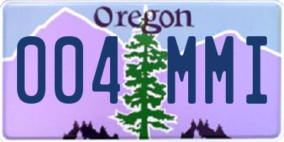 OR license plate 004MMI
